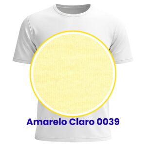 CAMISETA MANGA CURTA 100% POLIÉSTER – Adulto Amarelo Claro 0039