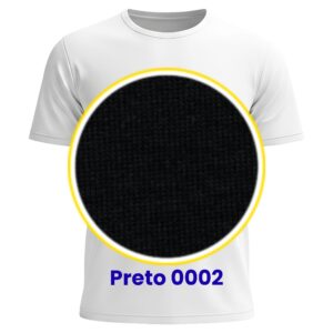 CAMISETA MANGA CURTA 100% POLIÉSTER – Adulto Preto 0002
