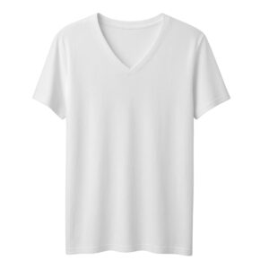 CAMISETA GOLA V POLIVISCOSE – Branca