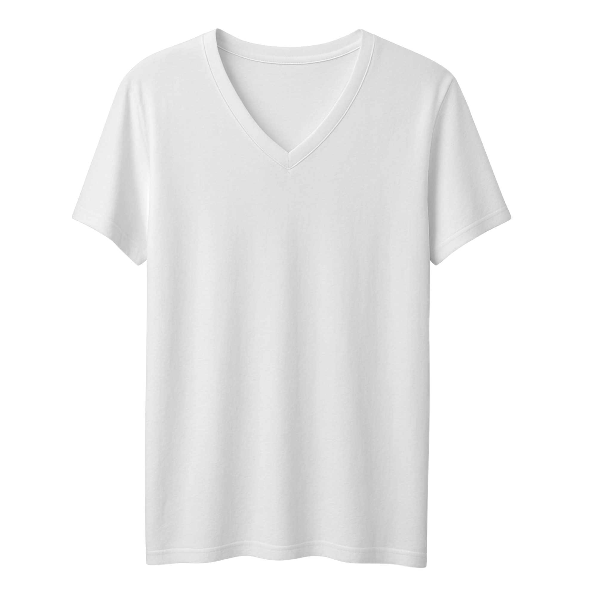 CAMISETA GOLA V POLIVISCOSE – Branca