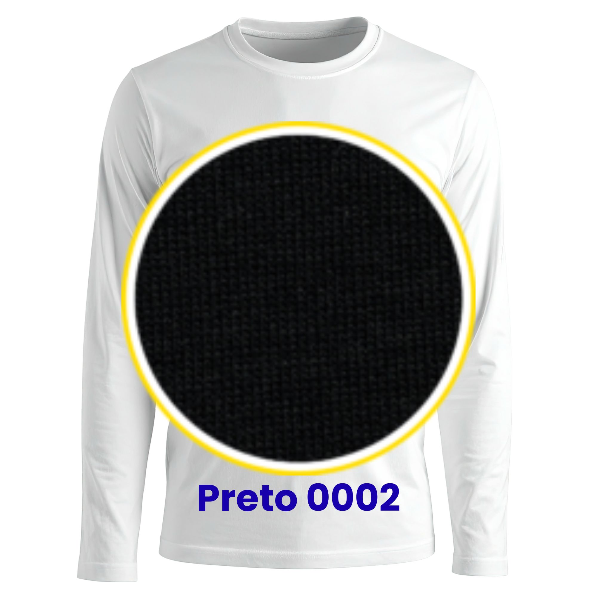 CAMISETA M/L POLIVISCOSE – Adulto - Preto 0002